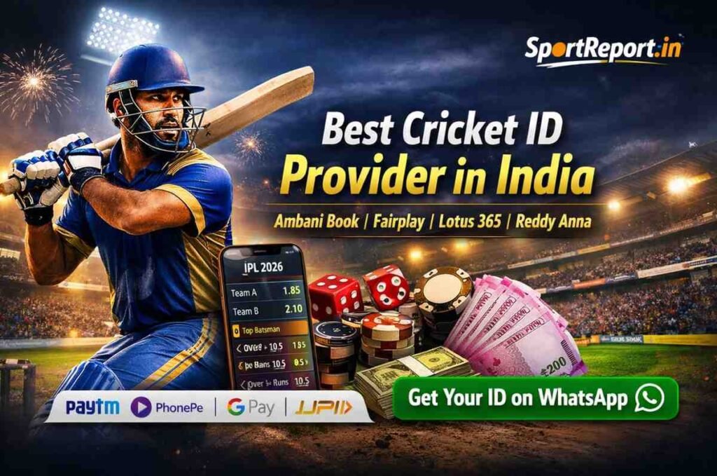 Best Cricket ID Provider in India banner with IPL 2026 player, betting app, payment methods and WhatsApp ID access