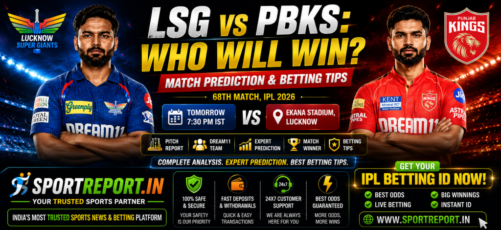 LSg vs PBKS Banner By Sportreport.in