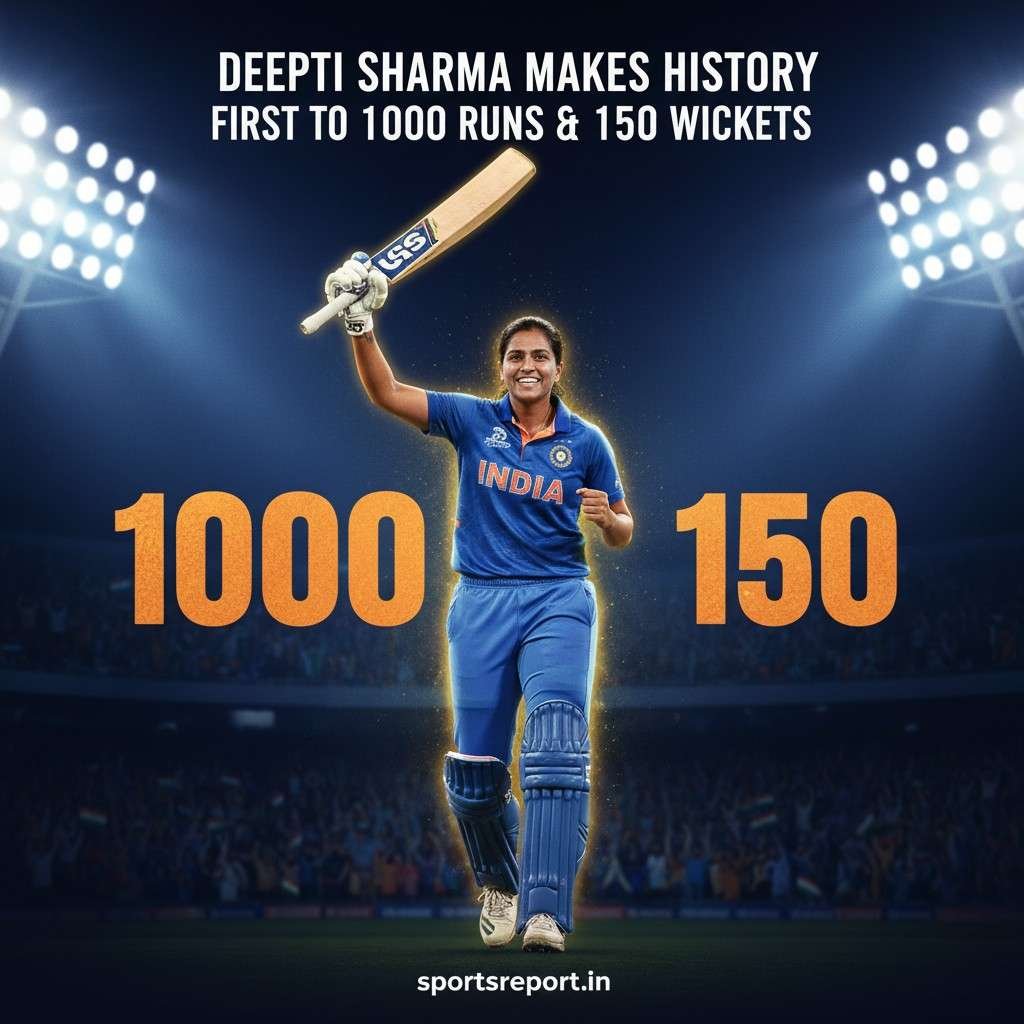 Deepti Sharma creating history surpass the third player