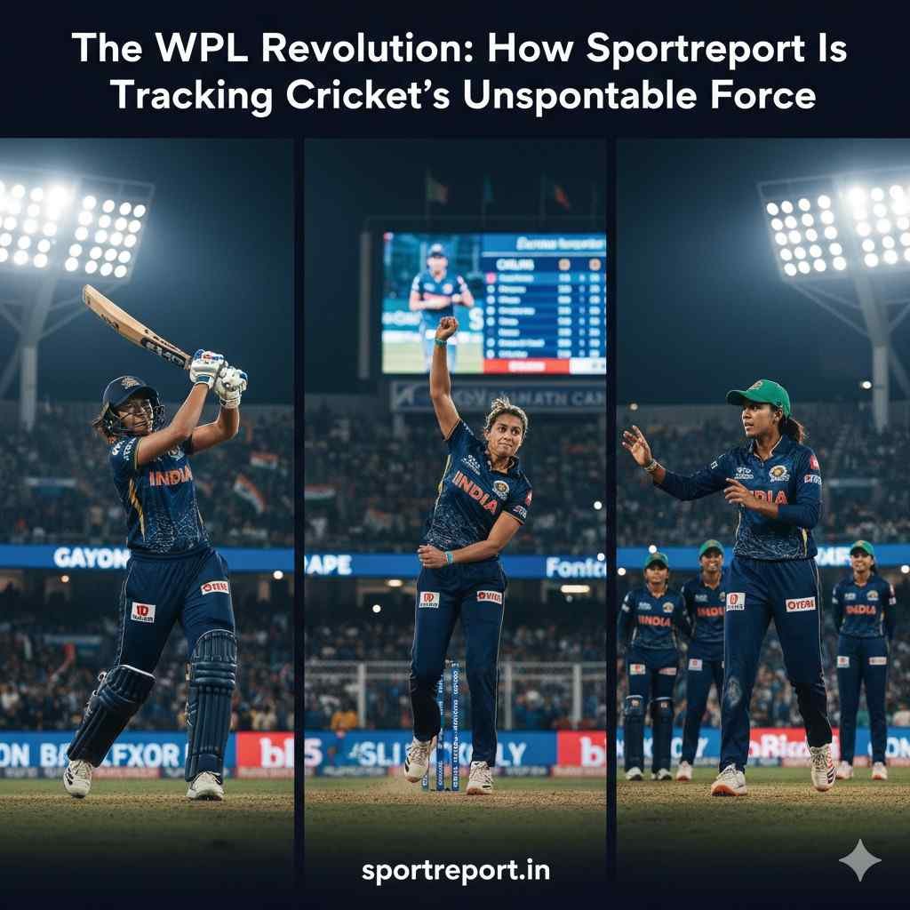 The WPL Revolution by Sportreport showcasing women’s cricket growth, digital fan engagement, and Fairplay-driven analysis