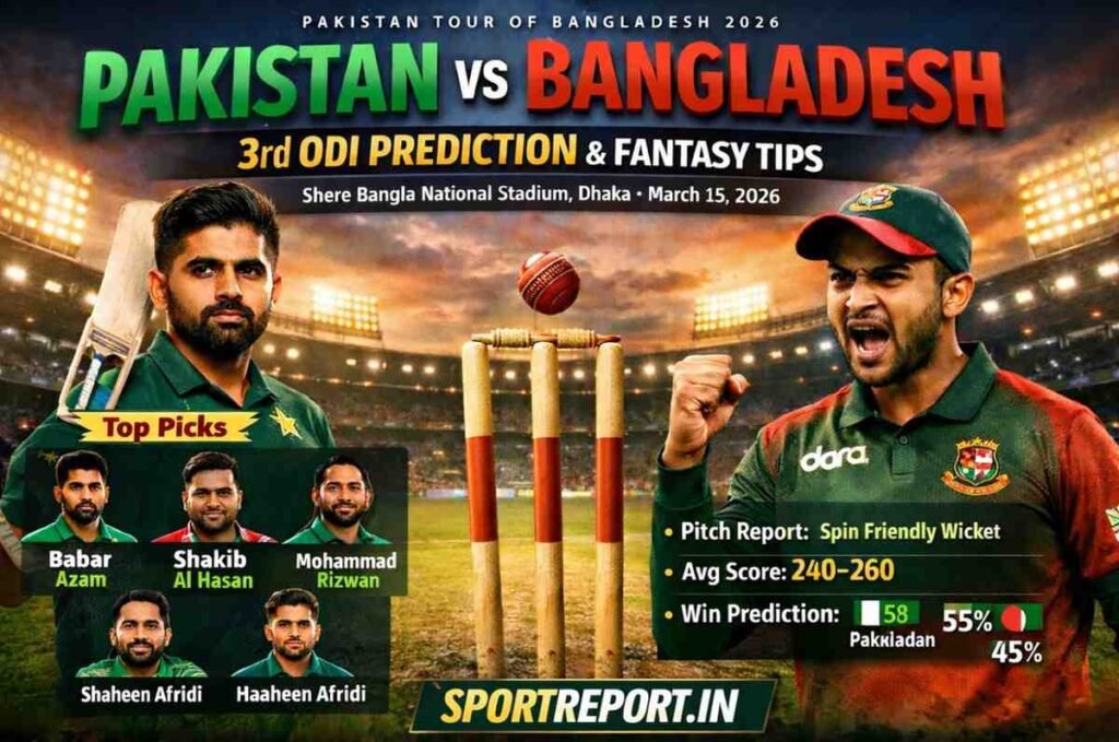 PAK vs BAN Dream11 prediction 3rd ODI pitch report and fantasy tips – Sportreport.in