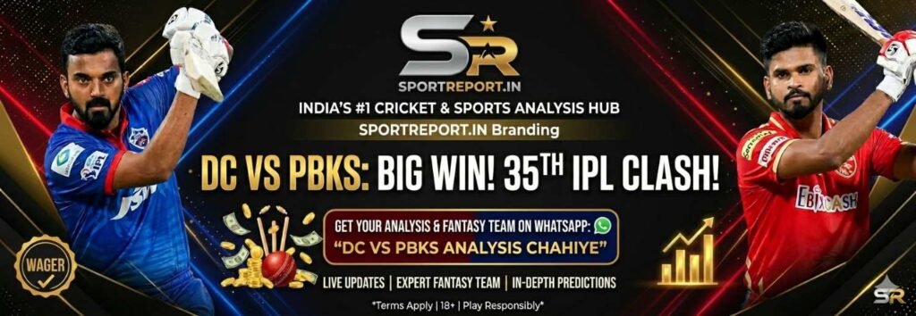 DC vs PBKS Dream11 Prediction Today Match 35th IPL 2026 Banner By Sportreport.in