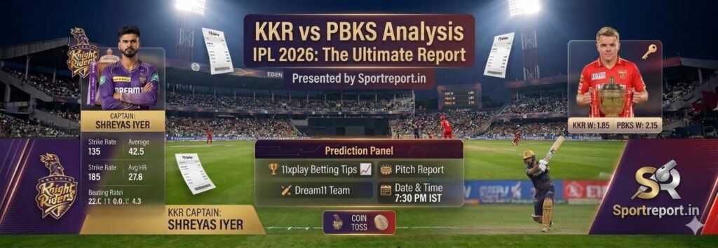 KKR vs PBKS Prediction IPL 2026: Who Will Win? Ambani Book Betting Tips, Pitch Report & Dream11 Team