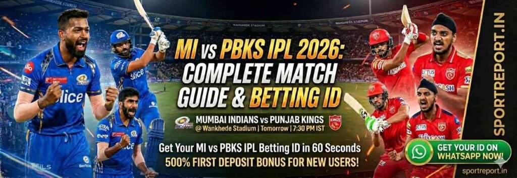MI vs PBKS Betting 2026 | Get IPL ID in 2 Mins – Ambani Book Banner by