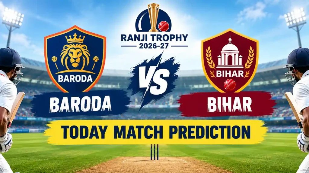 SportReport Baroda vs Bihar Ranji Trophy 2026-27 Match Prediction