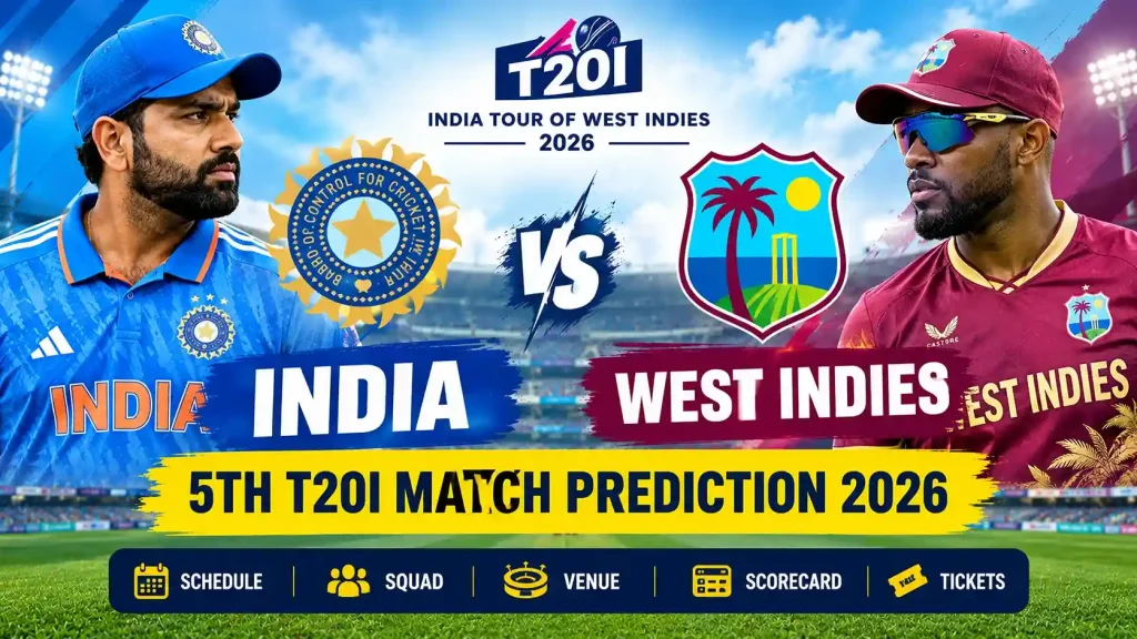 SportReport IND vs WI 5th T20I Match Prediction 2026